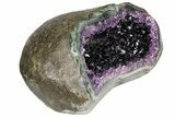 Wide Dark Purple Amethyst Geode - Uruguay #121395-2